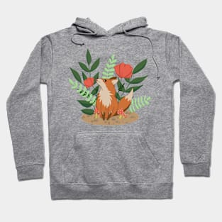 Happy fox in nature Hoodie